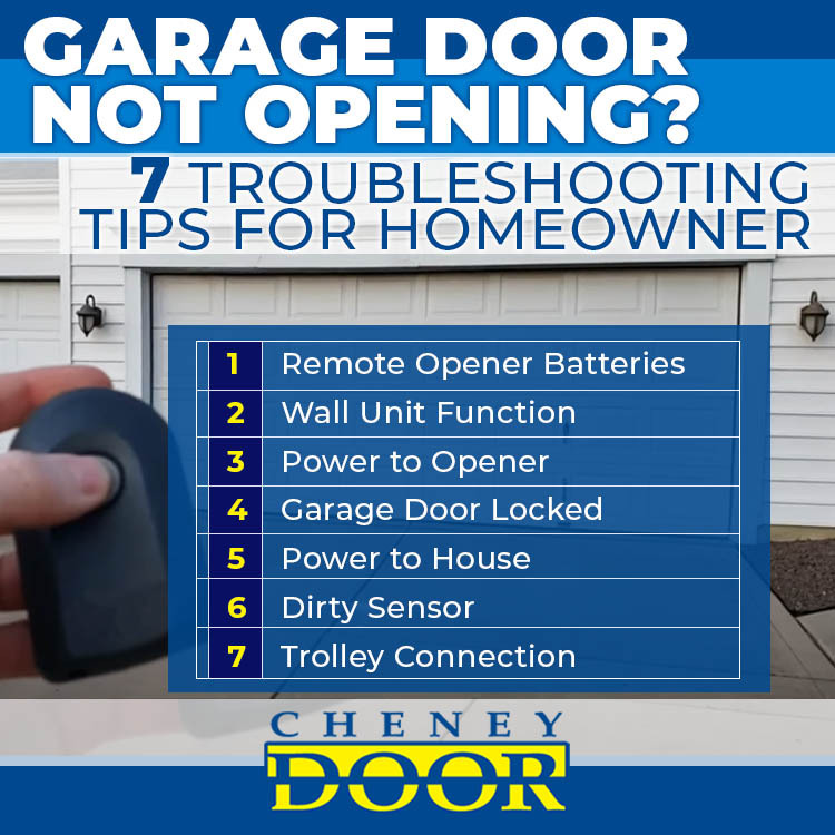 Homeowner troubleshooting a garage door button