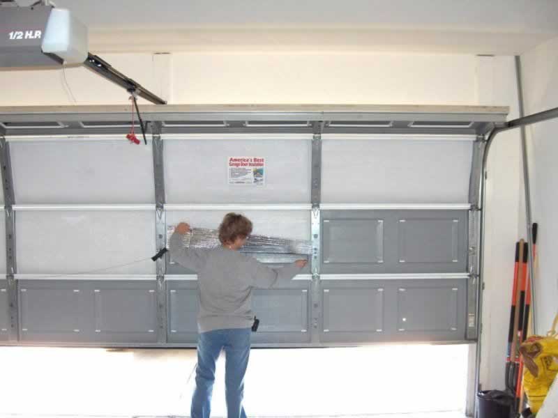 Infographic-style design showcasing visual representations of warning signs of garage door damage