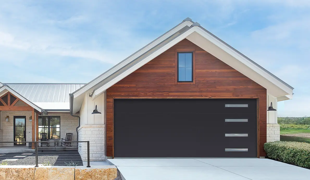 A High-Resolution 3D Rendering of a Garage Door Panel Design