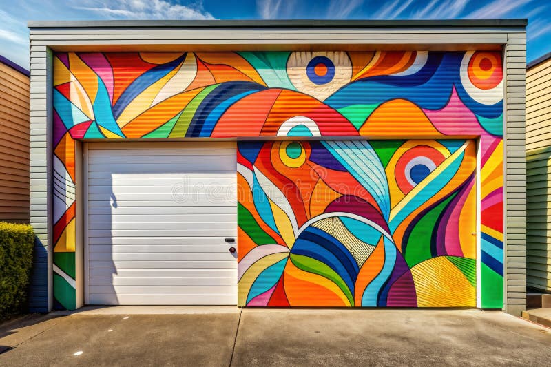 before and after garage door color transformation images