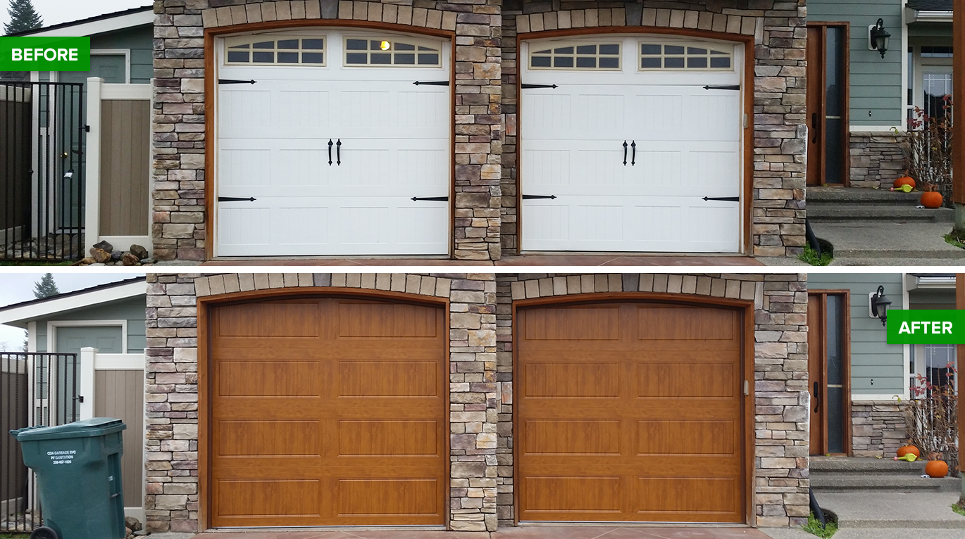 Variety of customization options for wooden garage doors