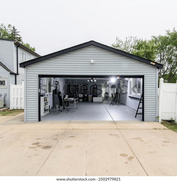 Single car garage home gym interior design