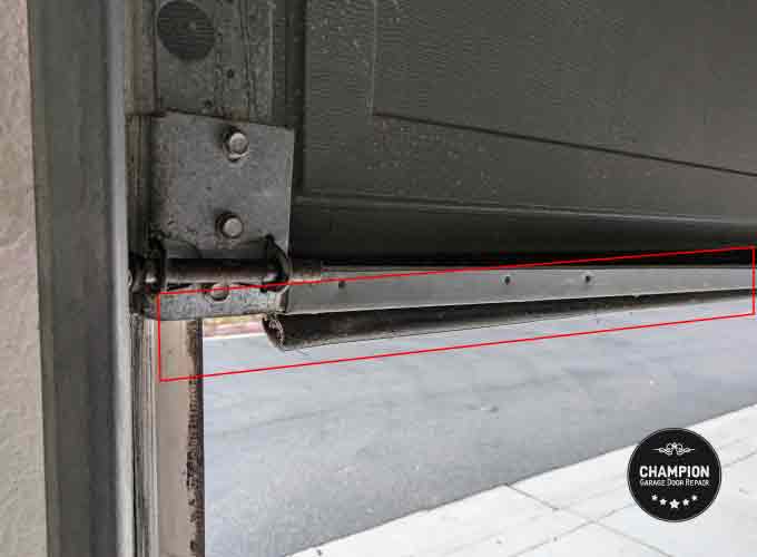 Infographic-style image displaying a comparison of garage door repair and replacement costs.