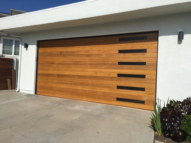 Modern Garage Interior Stylish Wood Door