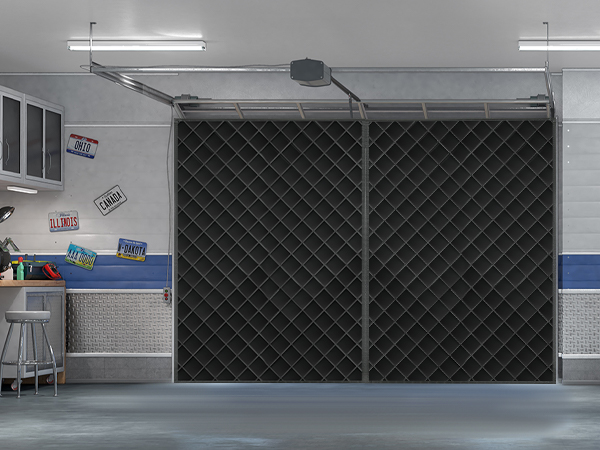 Homeowner Using Smartphone to Test Garage Door Opener
