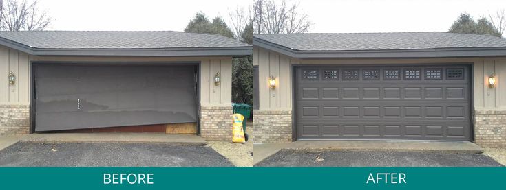 Before and After Garage Door Installation