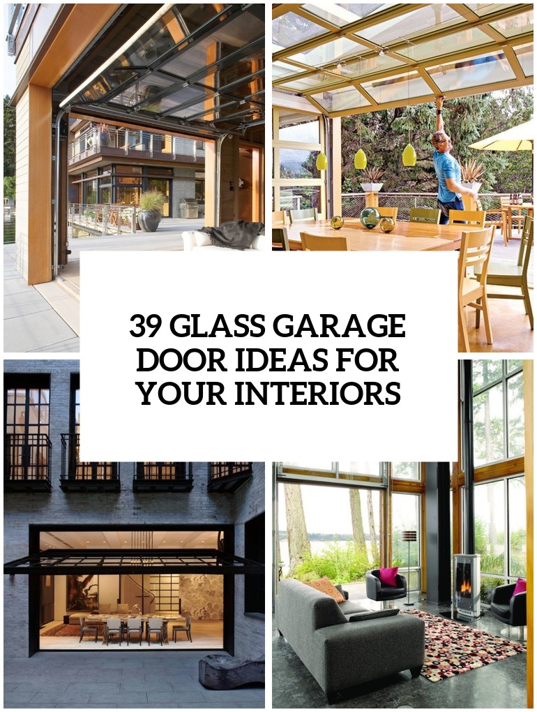 Garage Interior Natural Light Glass Door