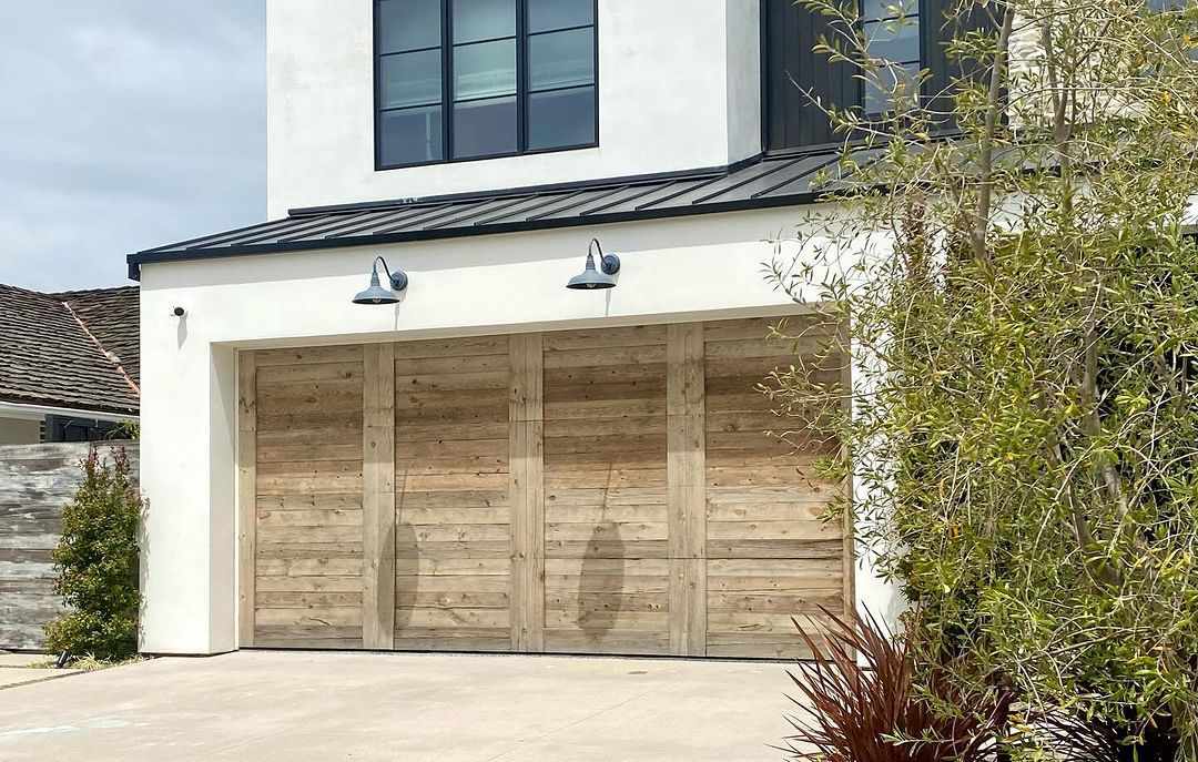 Sleek, Futuristic Garage Door Embedded with Advanced Smart Technology
