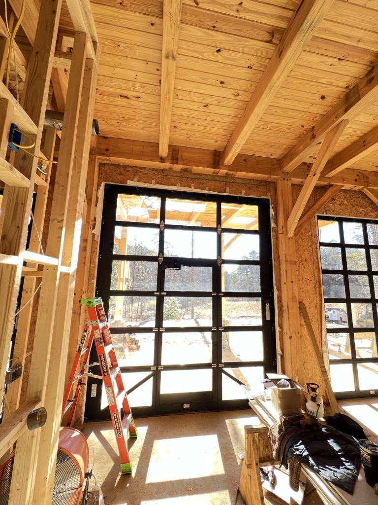 Party Scene Glass Garage Door Open Patio