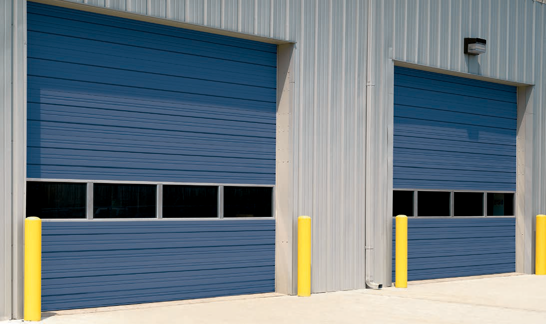 Close-up Commercial Sectional Door Installation Process