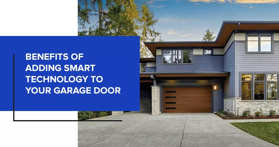 Interior view of a modern garage featuring insulated carriage doors
