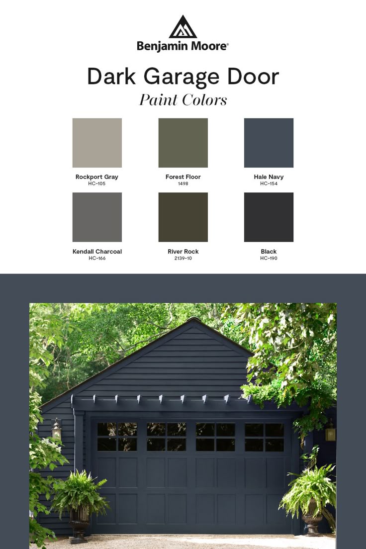 Dark Color Palette Inspiration for Garage Doors