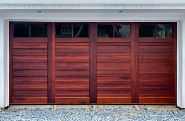 Custom garage doors materials variety