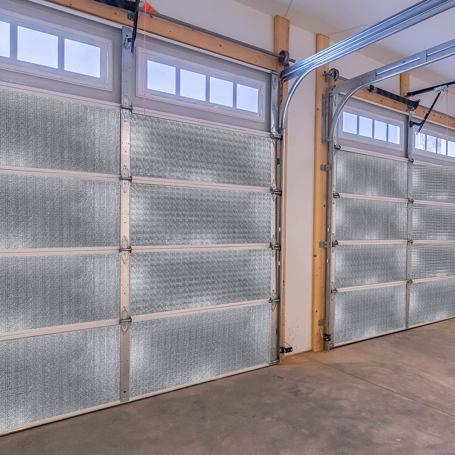 Homeowner admiring new garage door
