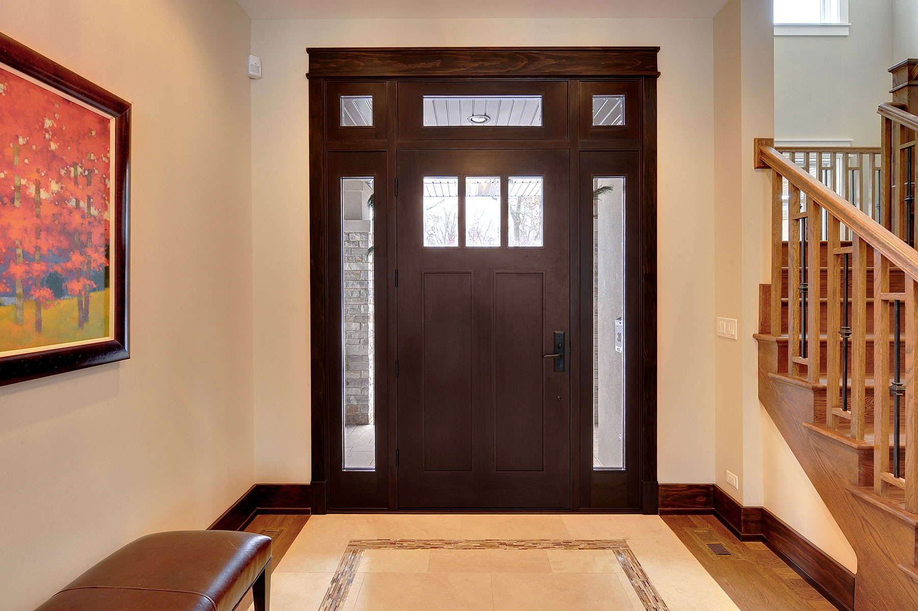 Interior Garage View Stylish Mission Style Door Photography